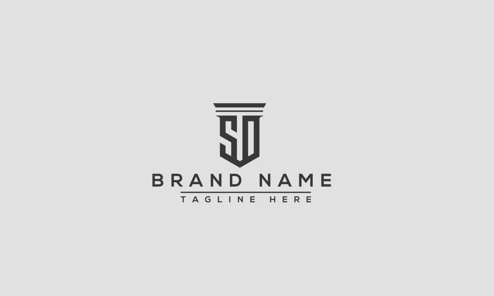 SD logo ontwerp sjabloon vector grafische branding element.