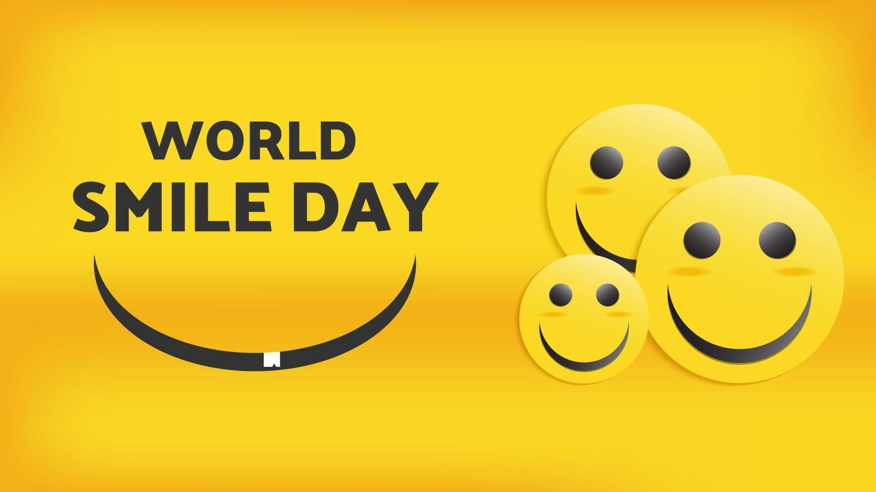 wereld glimlach dag viering achtergrond is geschikt voor achtergronden, vreugde en gemakkelijk naar Bewerk vector