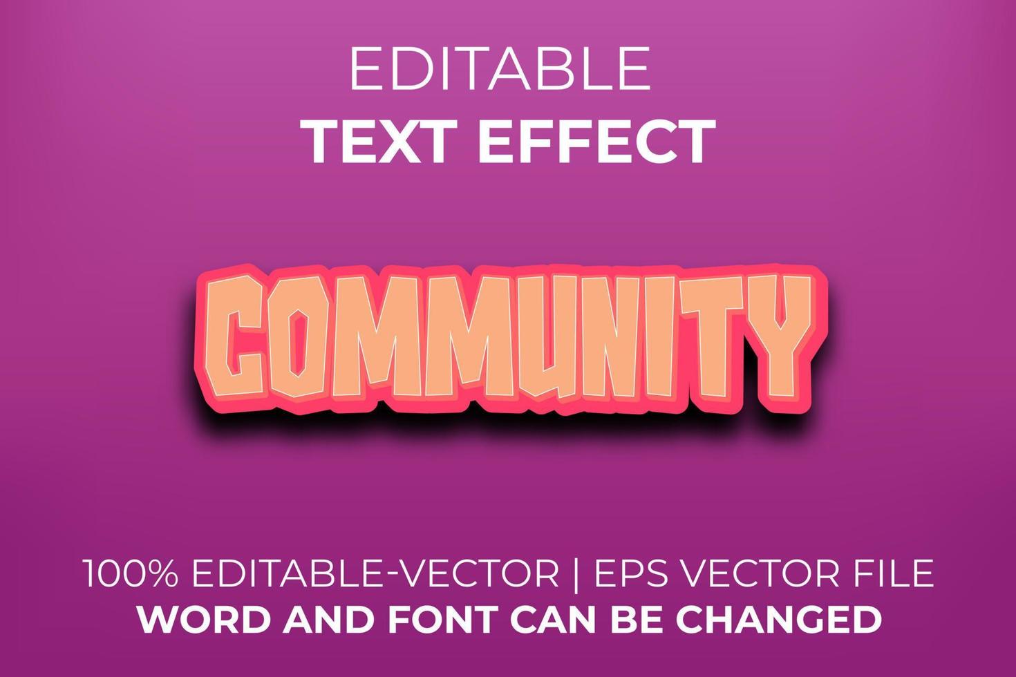 gemeenschap tekst effect, gemakkelijk naar Bewerk vector