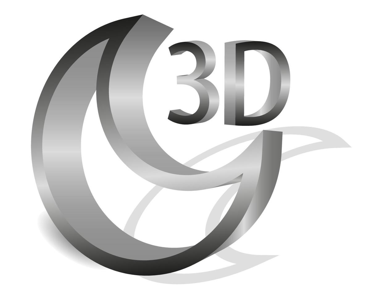 3d figuur en een teken Aan een wit achtergrond vector