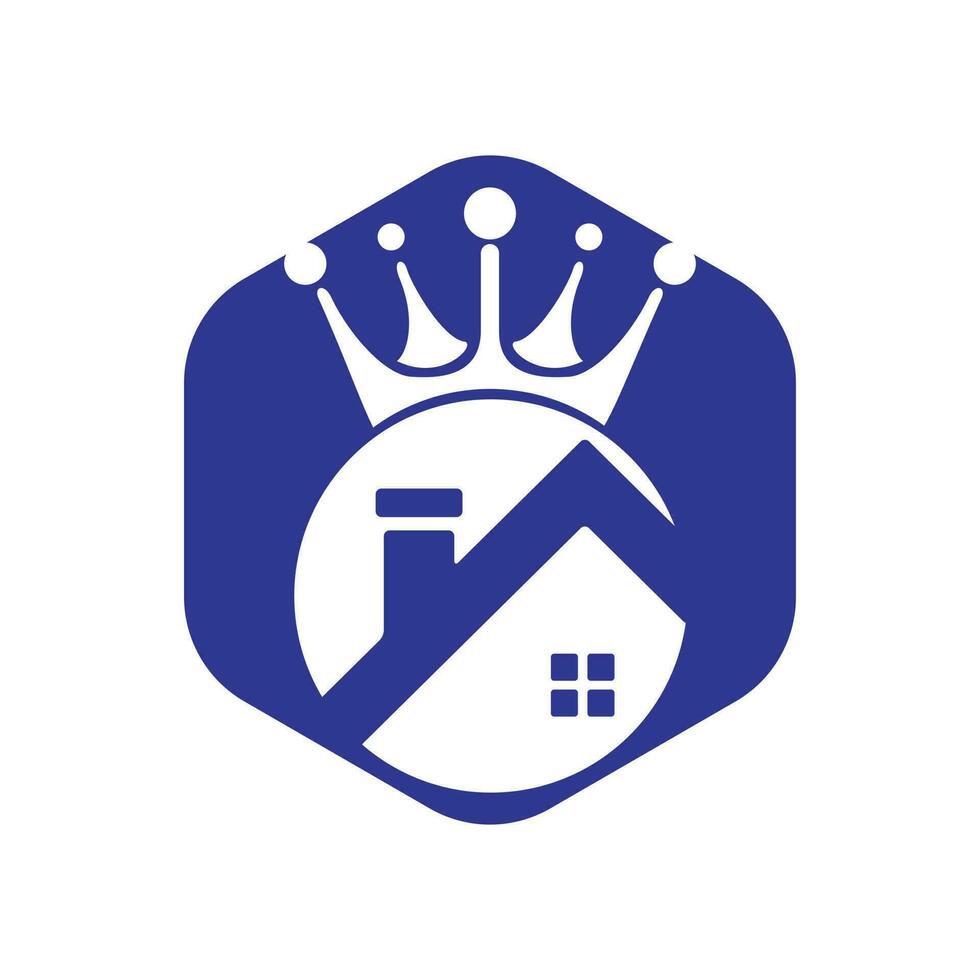 huis koning vector logo ontwerp.