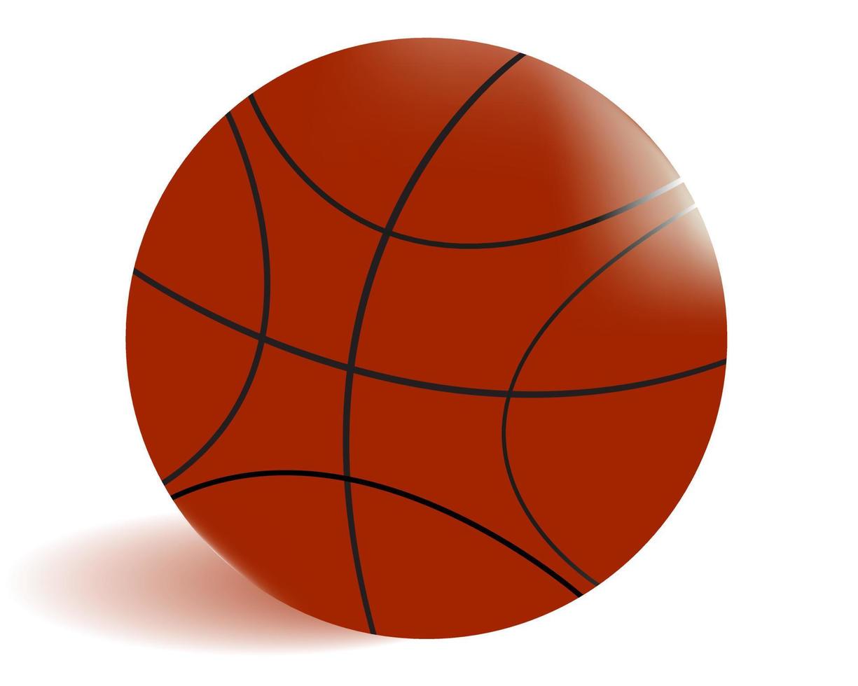 basketbal bal Aan een wit achtergrond vector