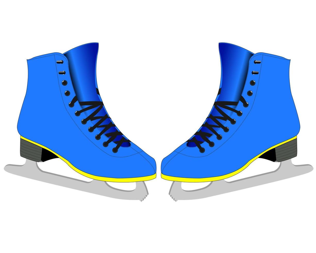 skates voor figuur schaatsers Aan een wit achtergrond vector