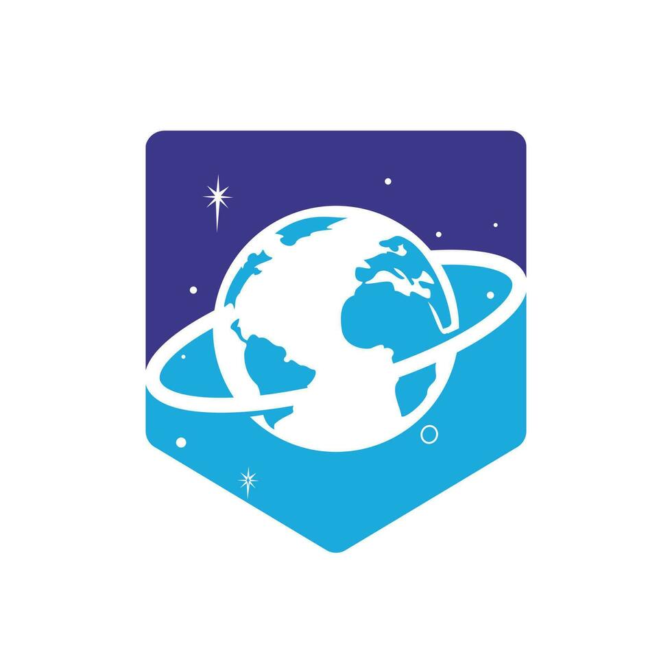 planeet vector logo ontwerp sjabloon. ruimte logo ontwerp concept.