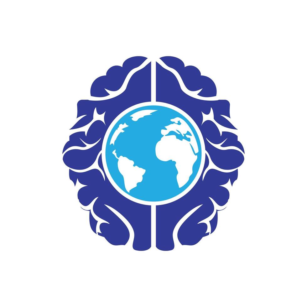 slim wereld logo symbool ontwerp. vector