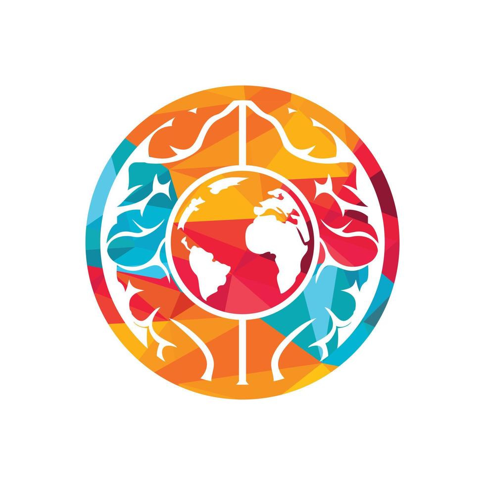 slim wereld logo symbool ontwerp. vector