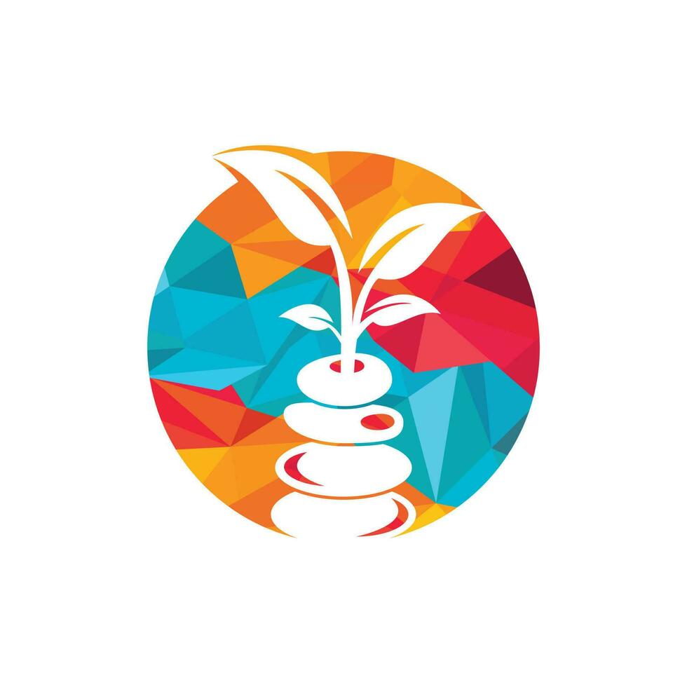 spa en meditatie vector logo ontwerp. zen en welzijn logo concept.