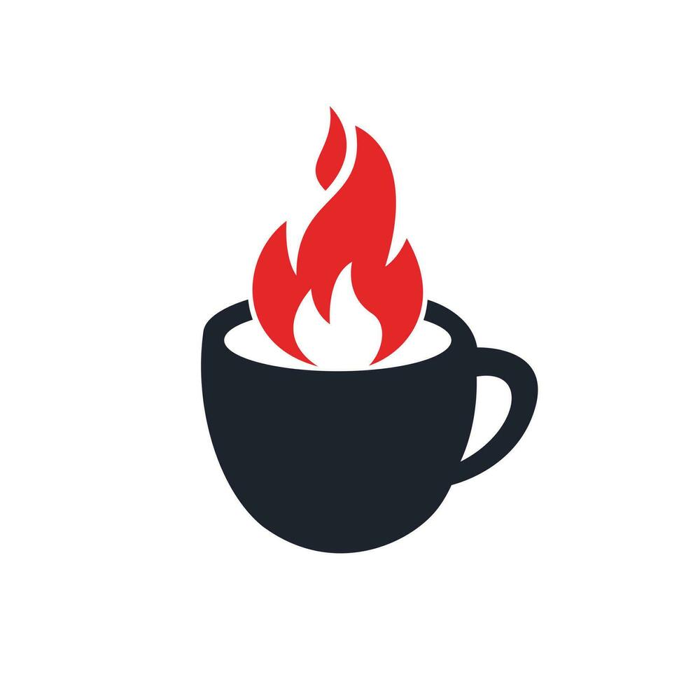 heet koffie vector logo ontwerp sjabloon.