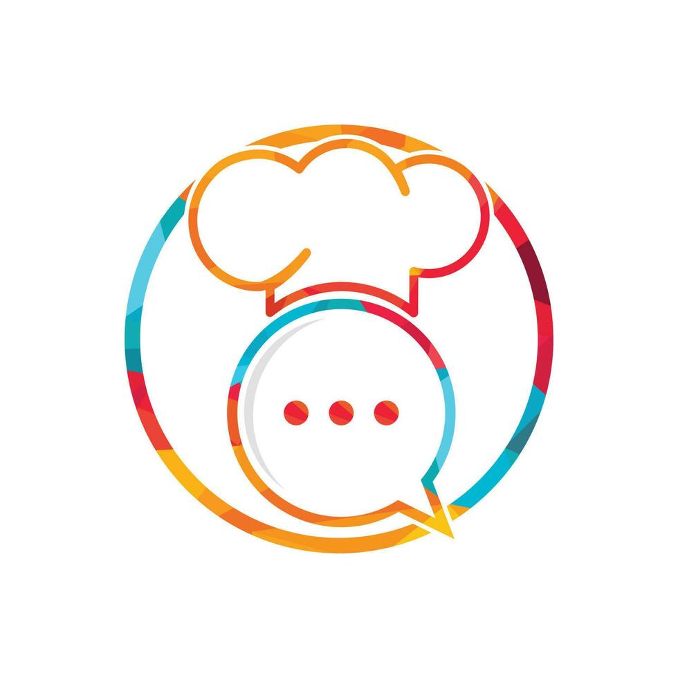 chef praten vector logo ontwerp.