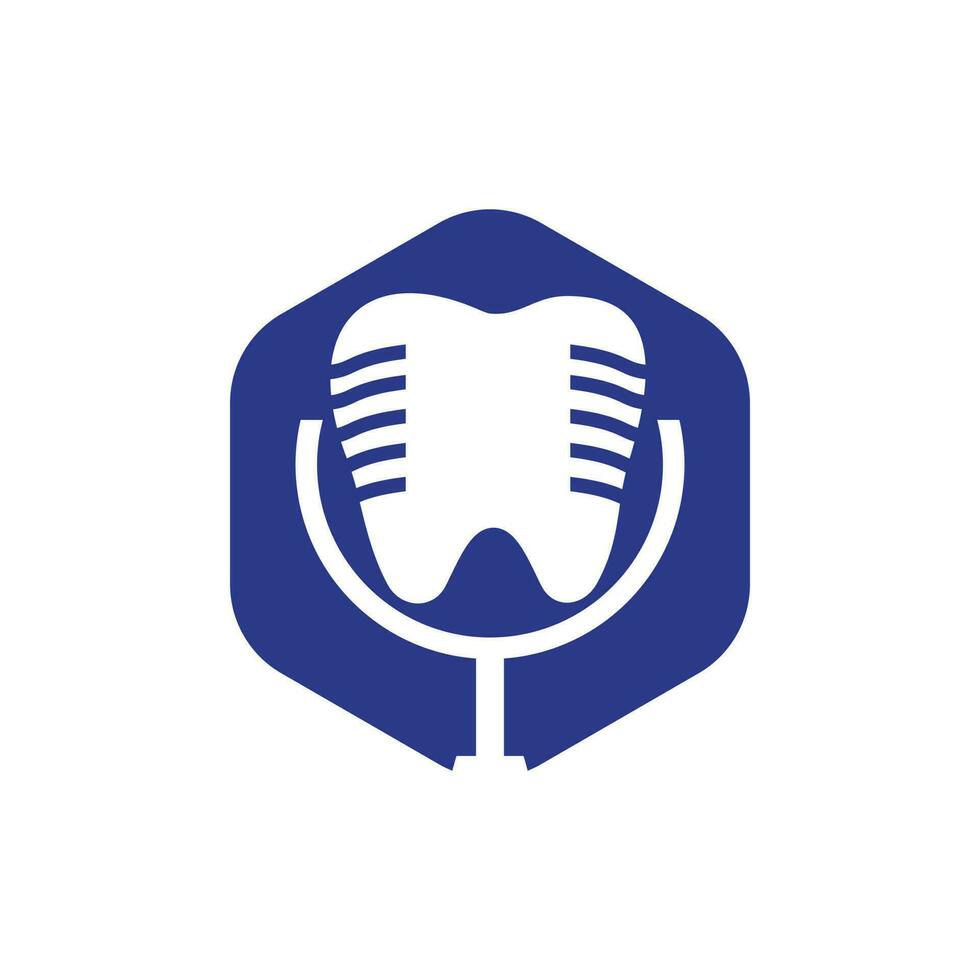 tandheelkundig podcast vector logo ontwerp sjabloon.