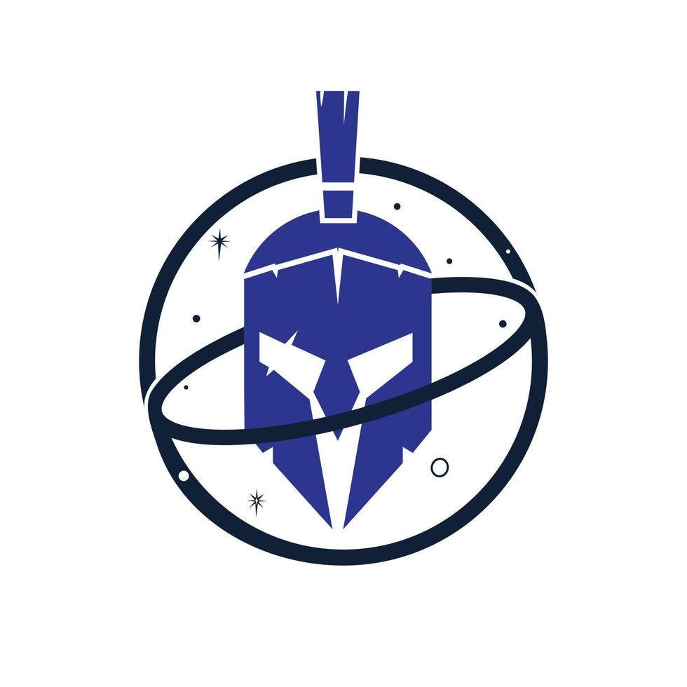 spartaans planeet vector logo ontwerp sjabloon.