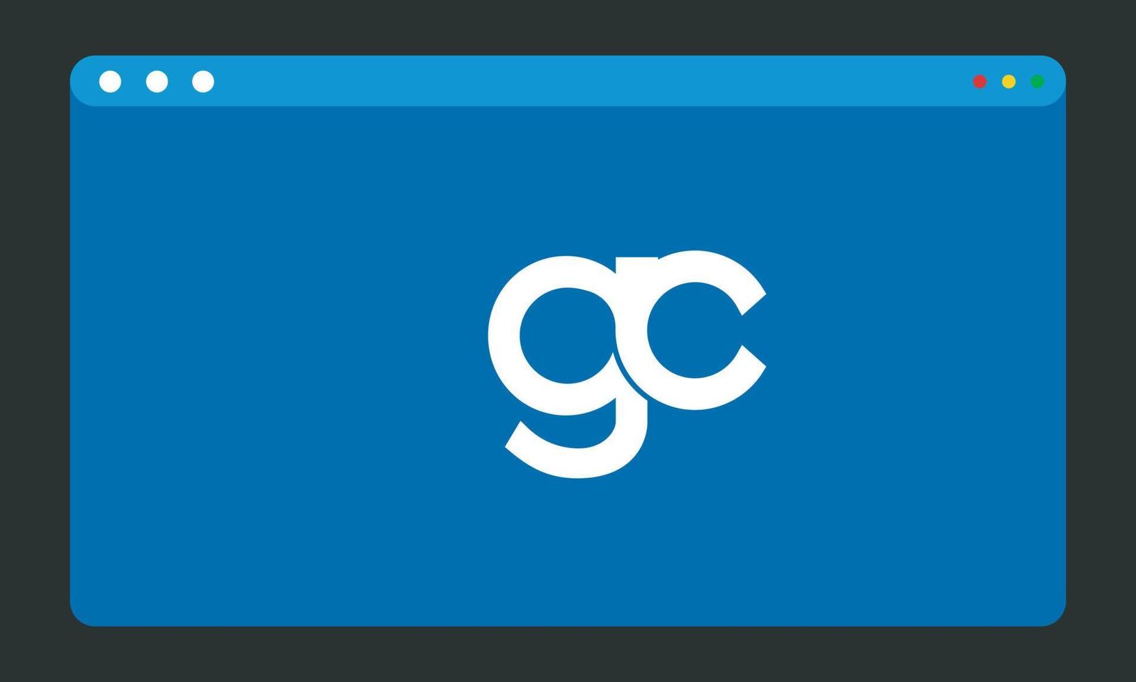 alfabet letters initialen monogram logo gc, cg, g en c vector