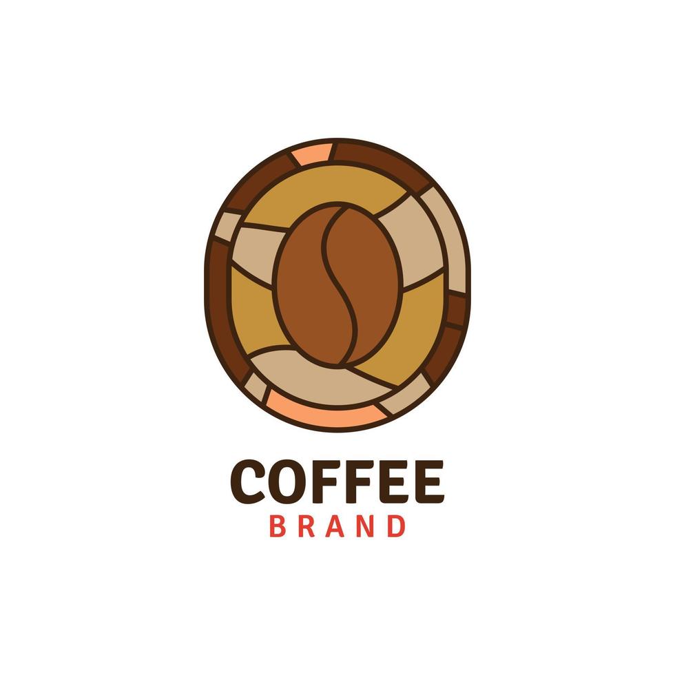 wijnoogst koffie Boon merk premie logo vector