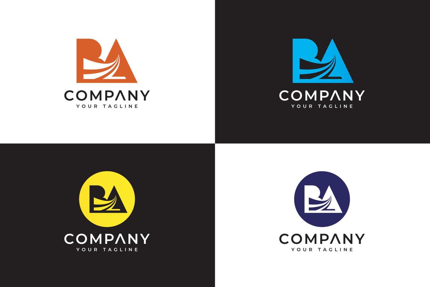 creatief monogram brief ba logo ontwerp vector