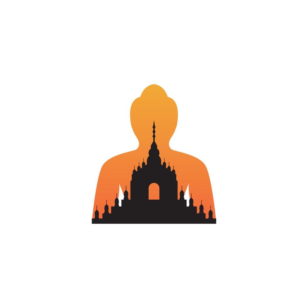 tempel logo vector illustratie symbool ontwerp