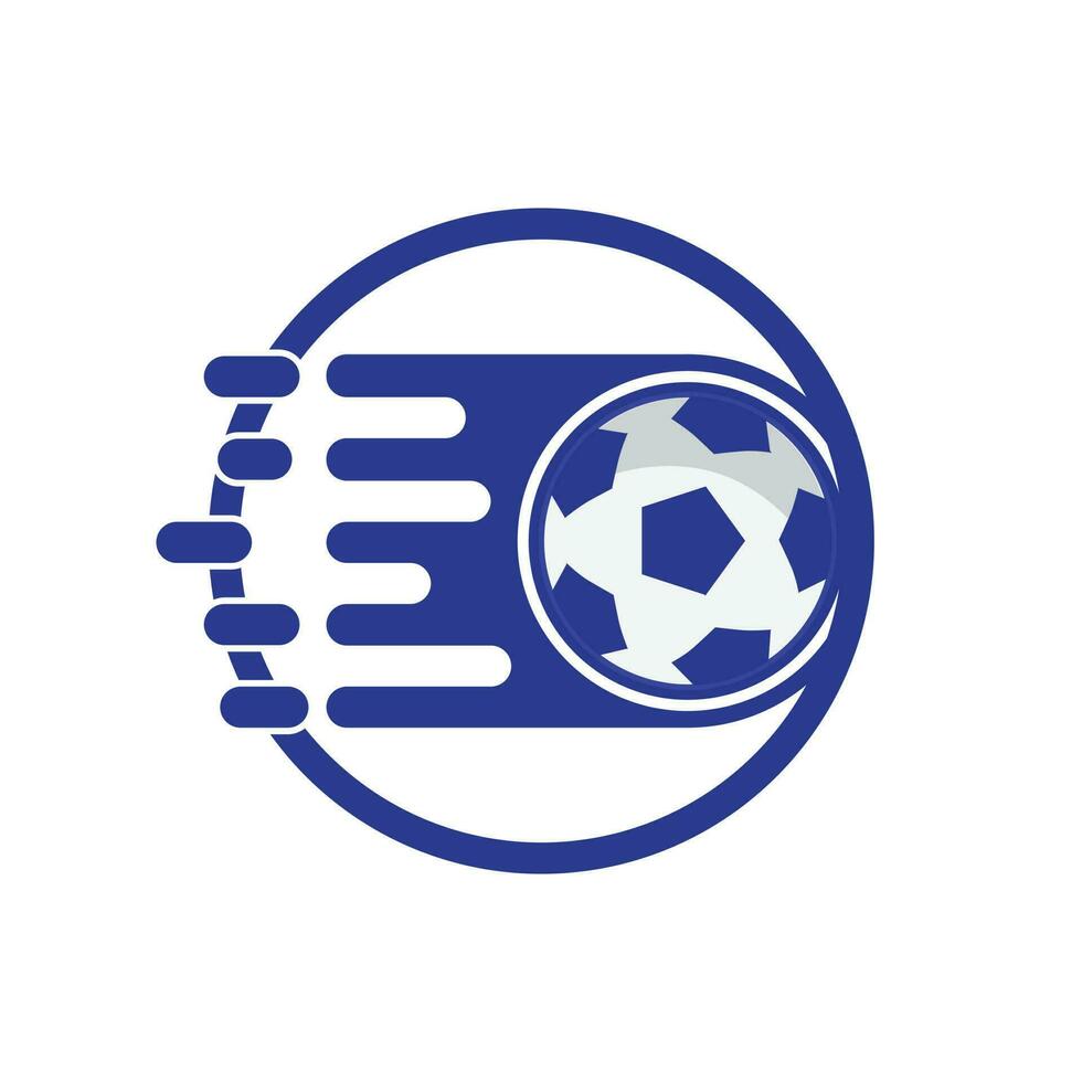 snel voetbal vector logo ontwerp. snelheid spel logo ontwerp concept.
