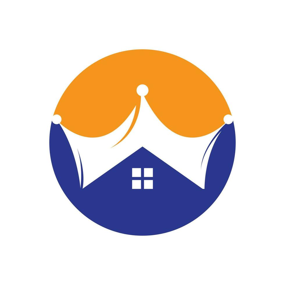 huis koning vector logo ontwerp.