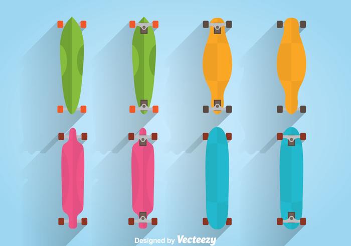 Kleurrijke Longboard Vector