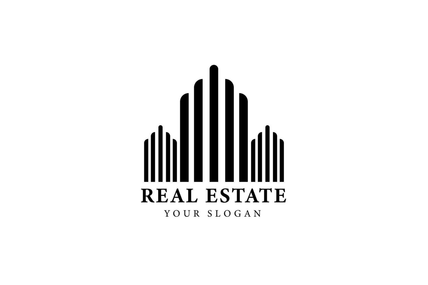 echt landgoed, appartement, opslag, huis, verhuur, bedrijf logo sjabloon. merk, merk, logo, bedrijf, bedrijf, identiteit. schoon, modern en elegant modieus ontwerp vector