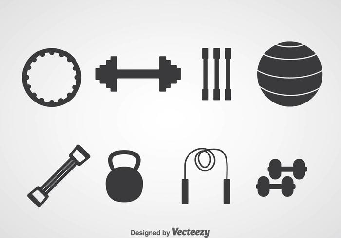 Fitness Silhouet Pictogrammen vector