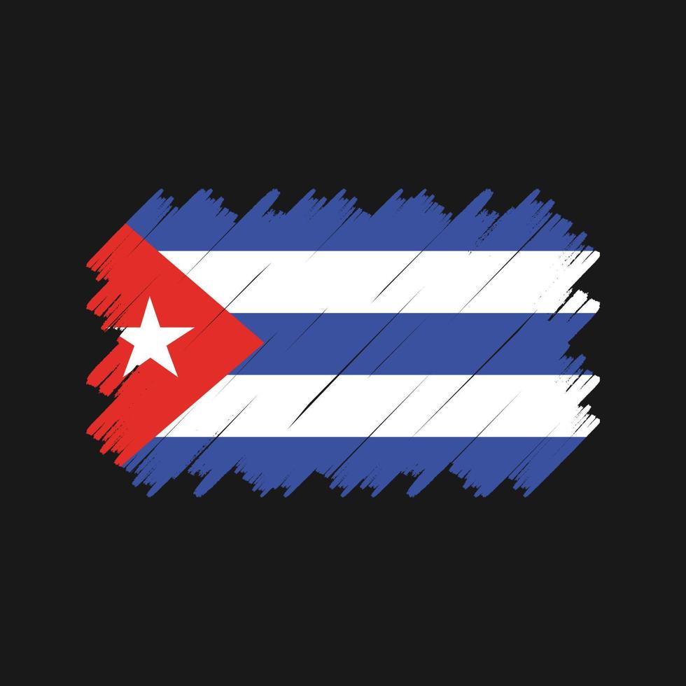 Cuba vlag borstel vector. nationale vlag vector