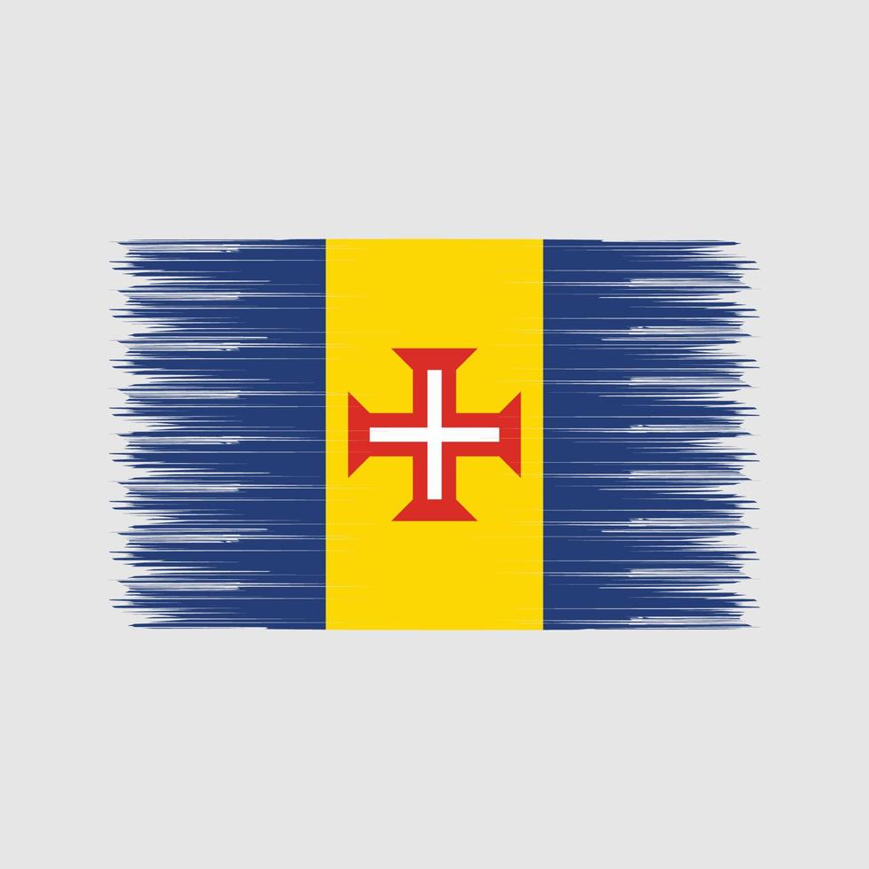 madeira vlag borstel. nationale vlag vector