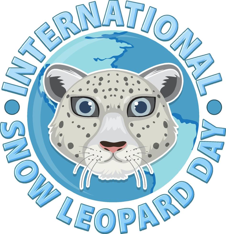 Internationale sneeuw luipaard logo concept vector