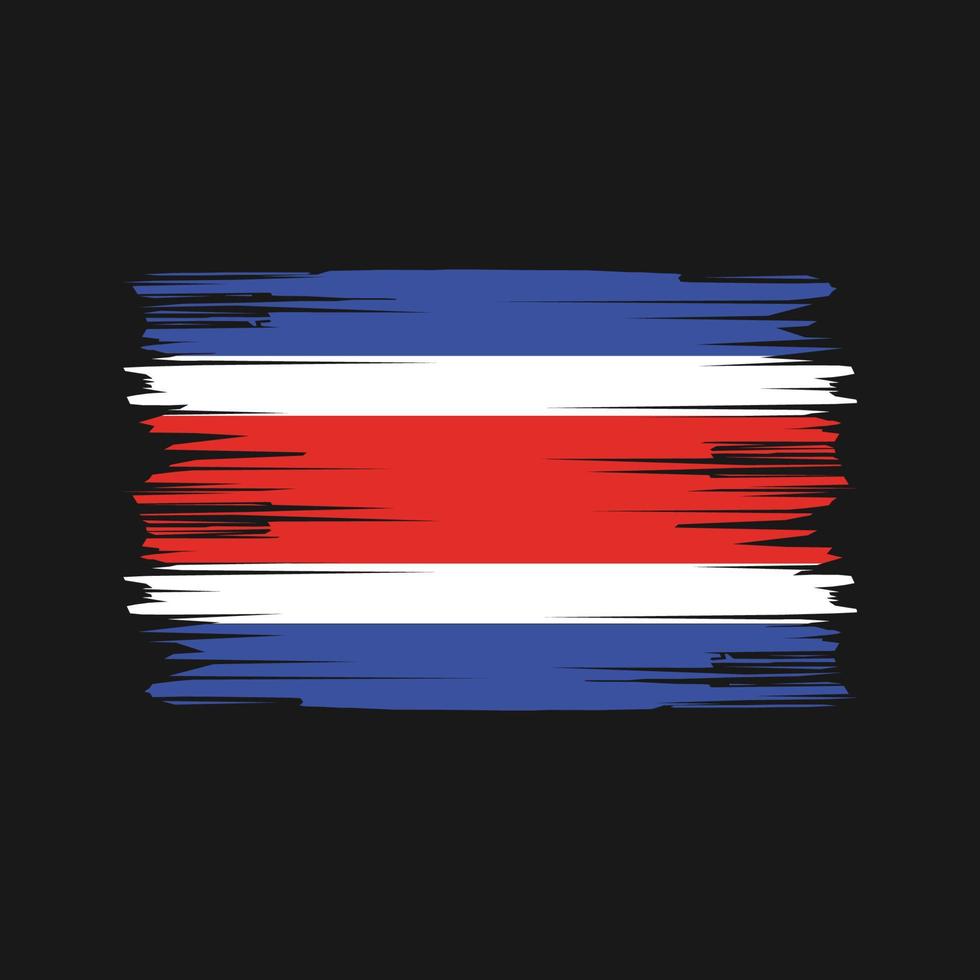 Costa Rica vlag penseelstreken. nationale vlag vector