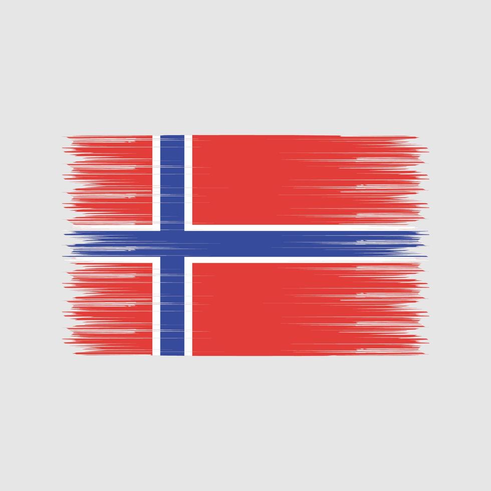 Noorse vlag borstel. nationale vlag vector