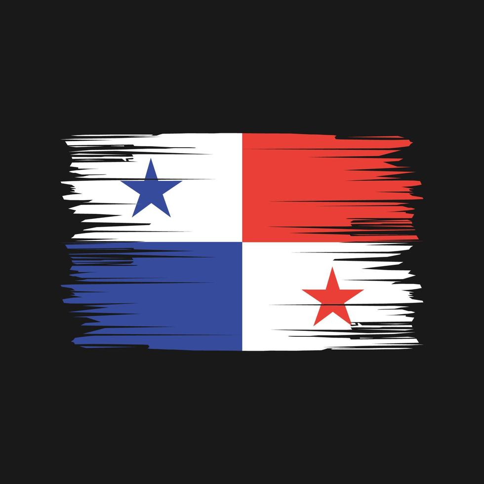 panama vlag penseelstreken. nationale vlag vector