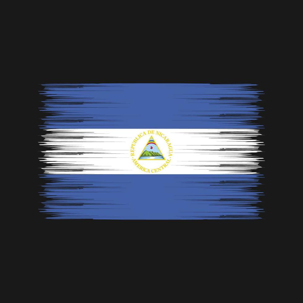 nicaragua vlag borstel. nationale vlag vector