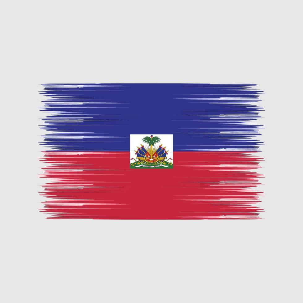 Haïti vlag borstel. nationale vlag vector
