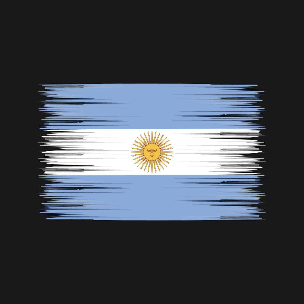 Argentijnse vlagborstel. nationale vlag vector