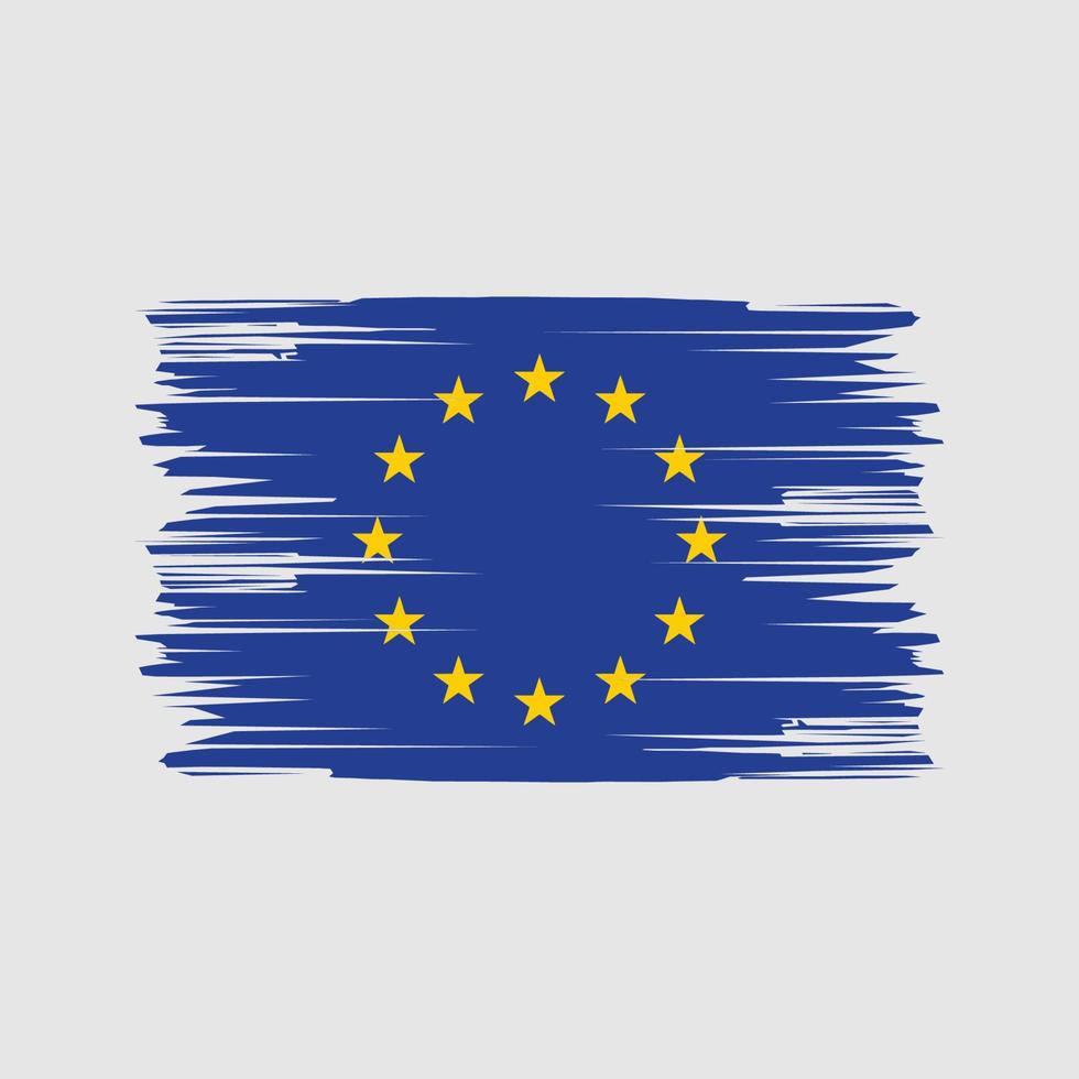 Europese vlag penseelstreken. nationale vlag vector