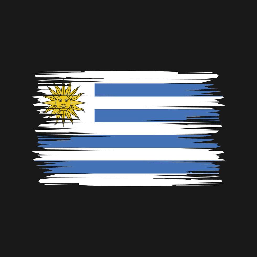 uruguay vlag penseelstreken. nationale vlag vector