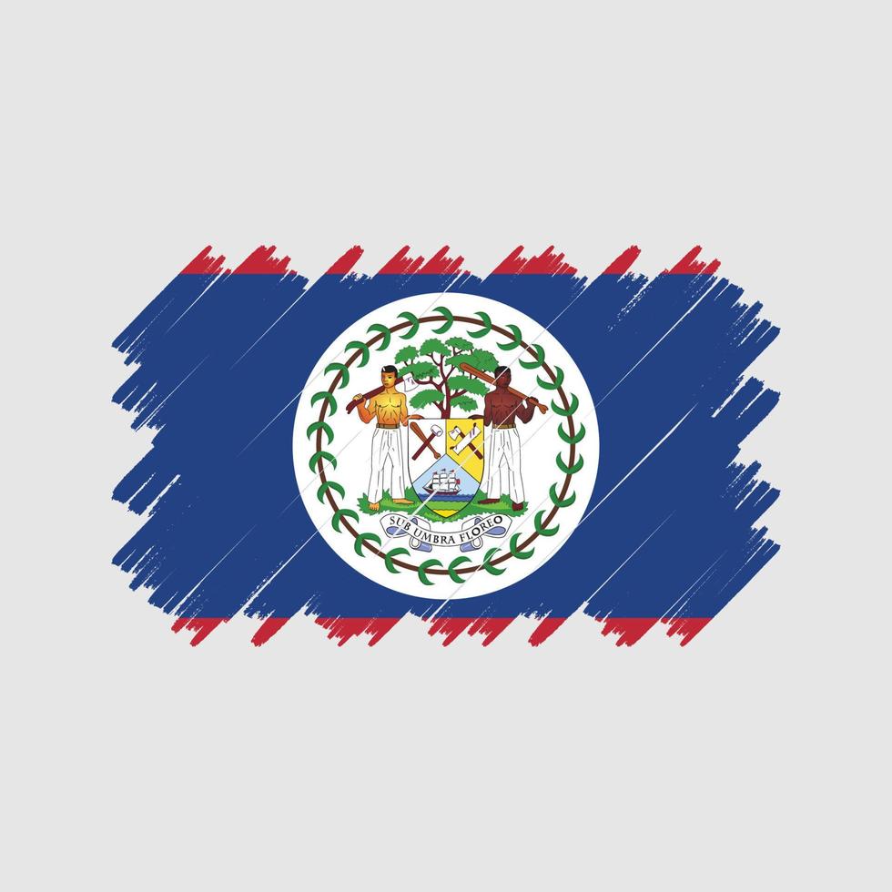 Belize vlag borstel vector. nationale vlag vector