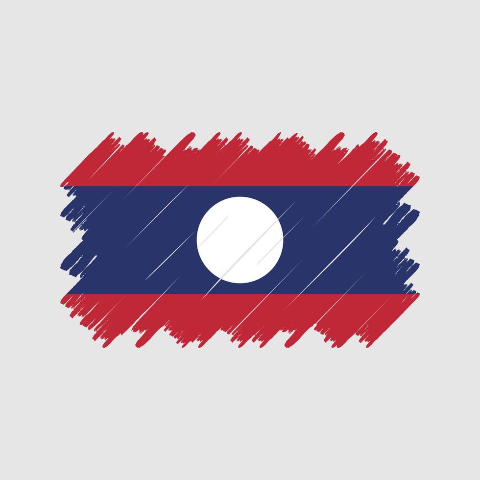 laos vlag borstel vector. nationale vlag vector