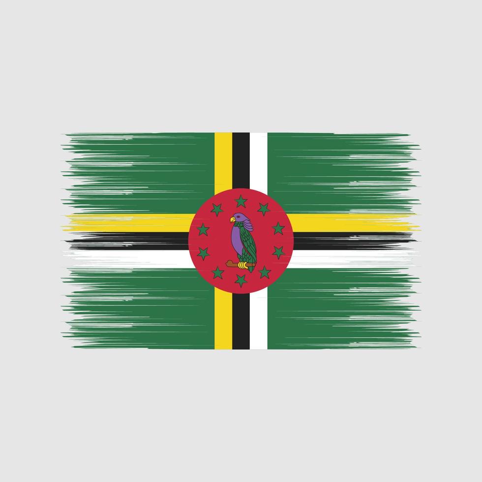 Dominica vlag borstel. nationale vlag vector