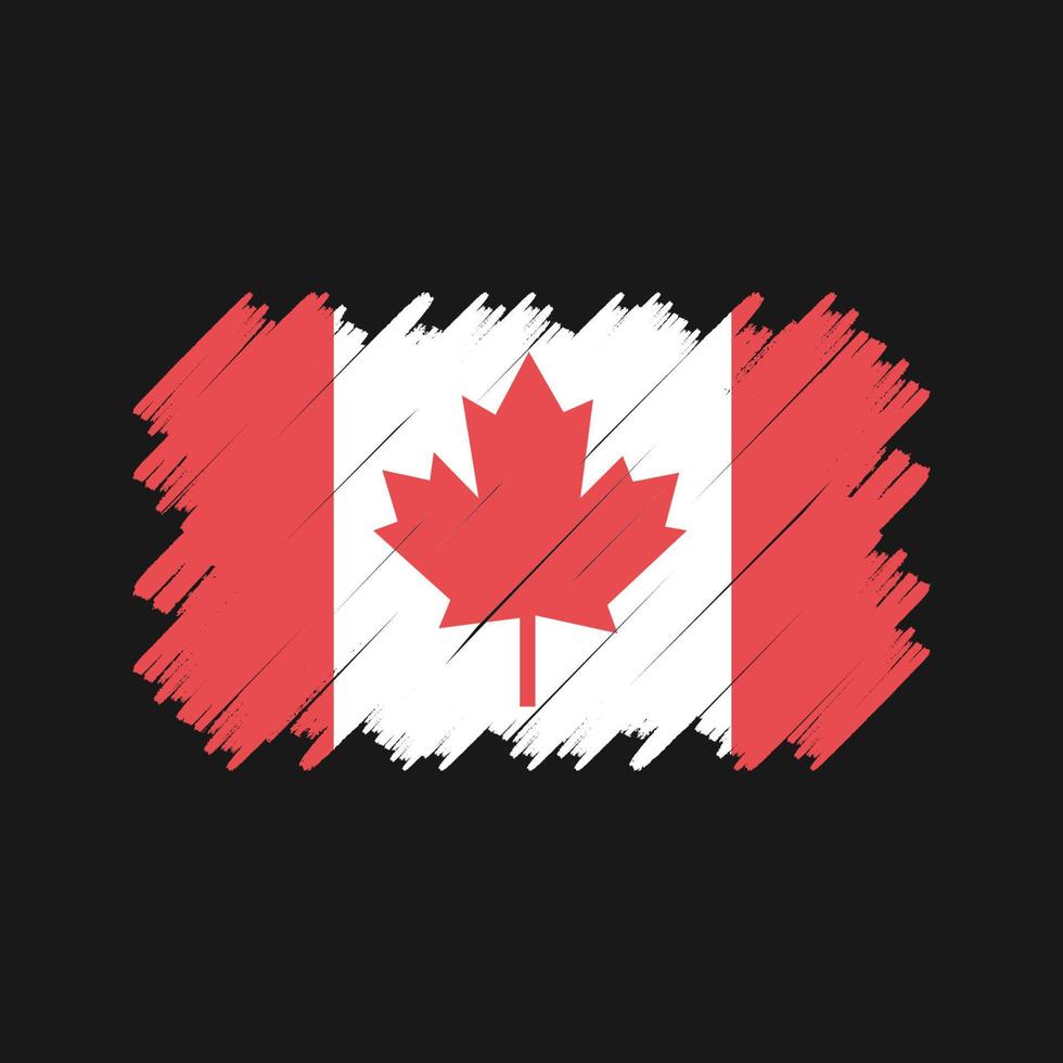 canadese vlag borstel vector. nationale vlag vector