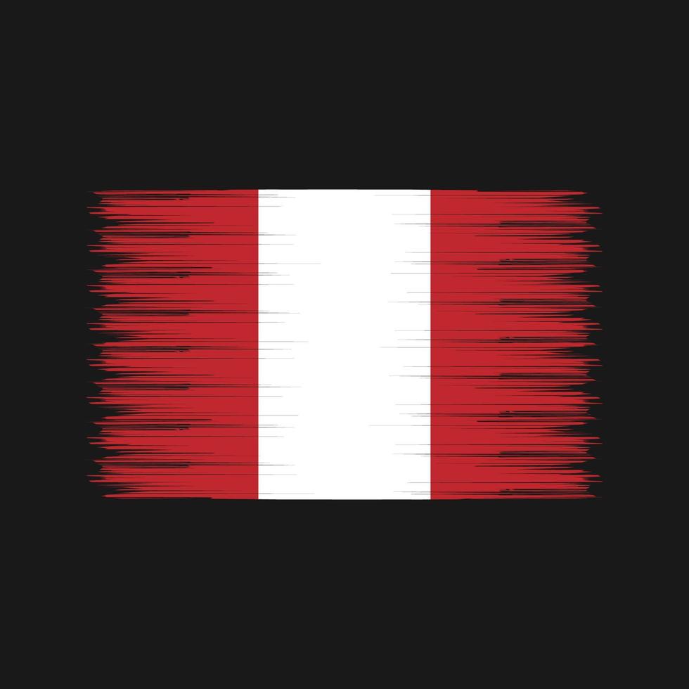 Peru vlag borstel. nationale vlag vector