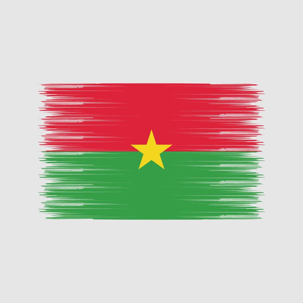 Burkina Faso vlagborstel. nationale vlag vector
