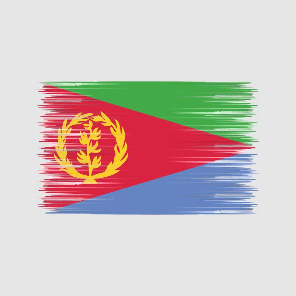 eritrea vlag borstel. nationale vlag vector