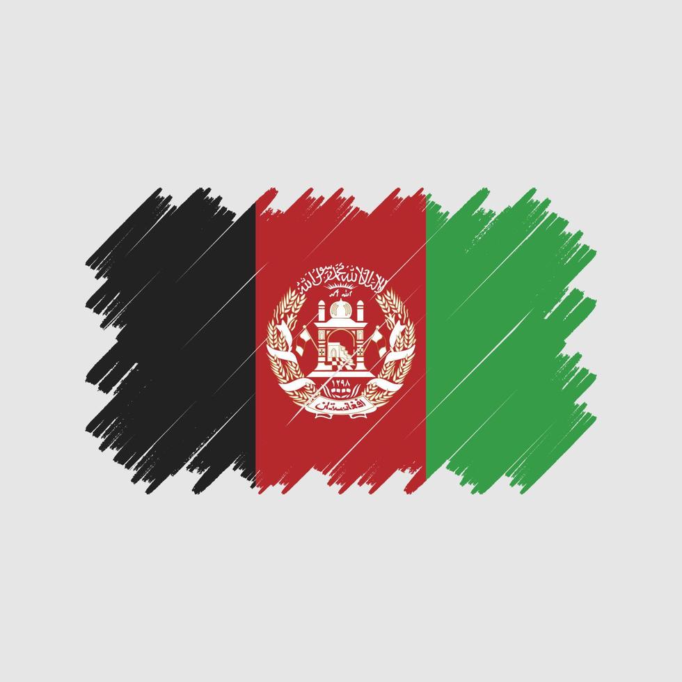 afghanistan vlag borstel vector. nationale vlag vector