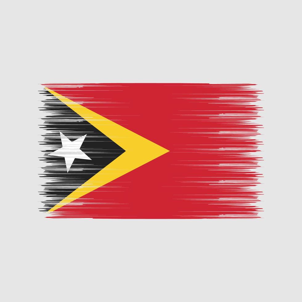 Oost-Timor vlagborstel. nationale vlag vector