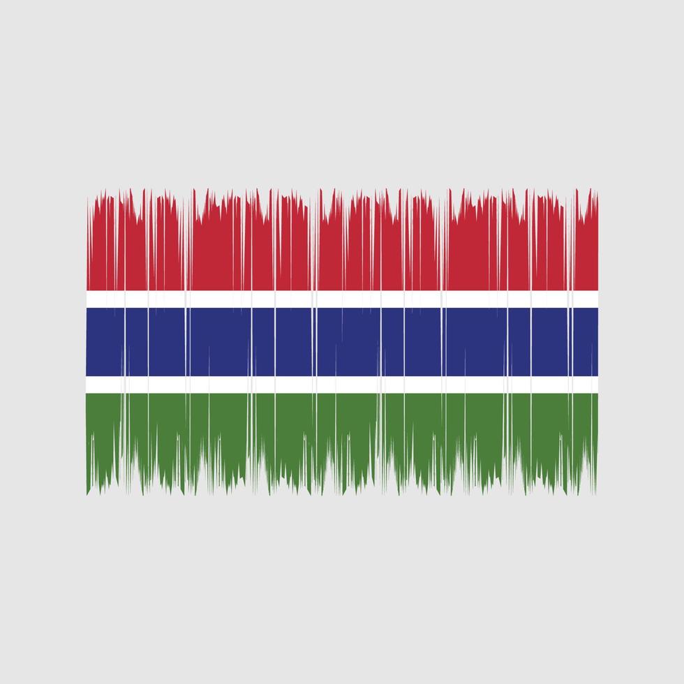 Gambia vlag borstel. nationale vlag vector