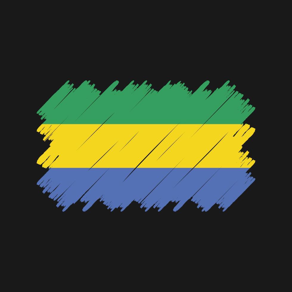 Gabon vlag borstel vector. nationale vlag vector
