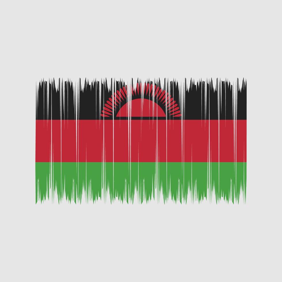 Malawi vlag borstel. nationale vlag vector