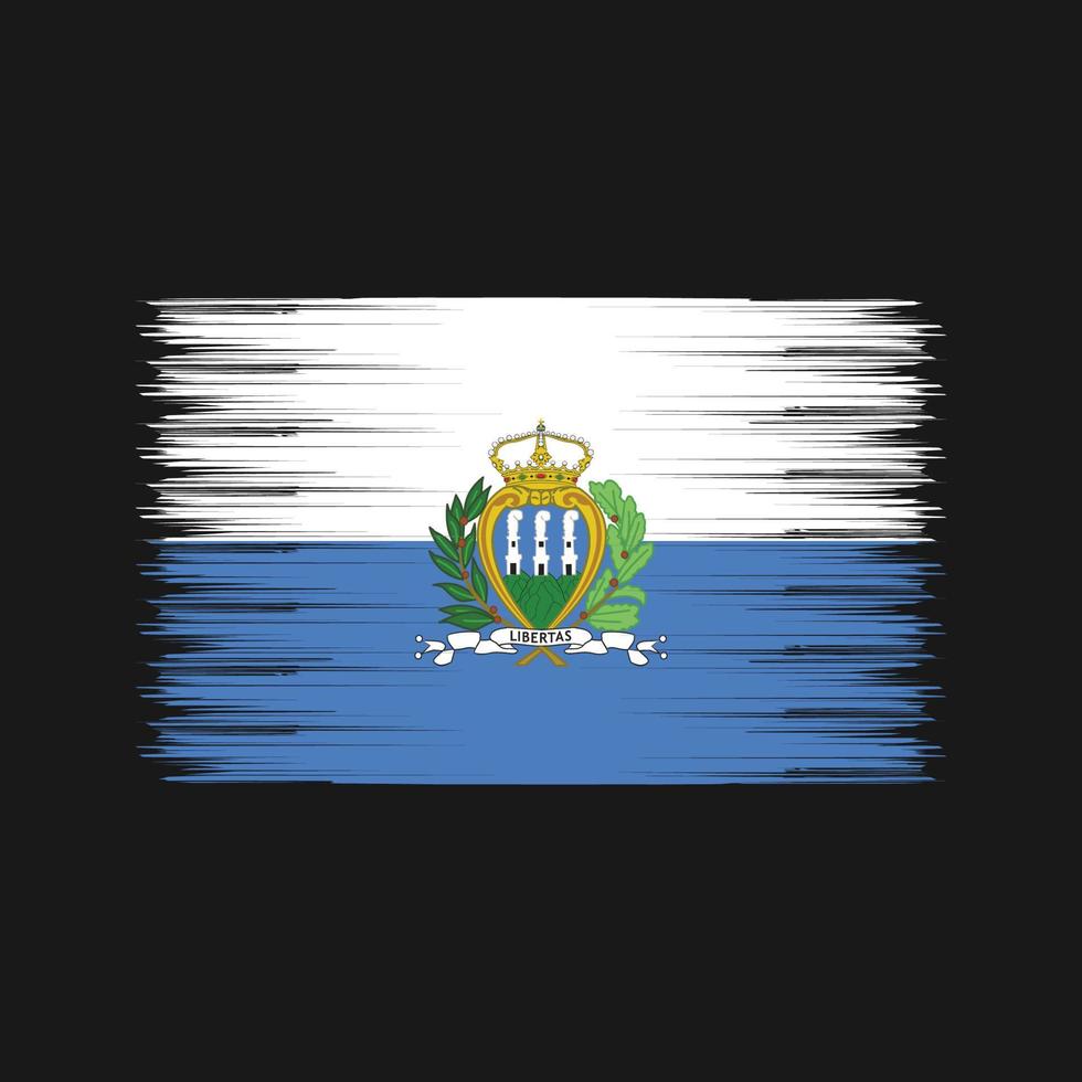 san marino vlagborstel. nationale vlag vector