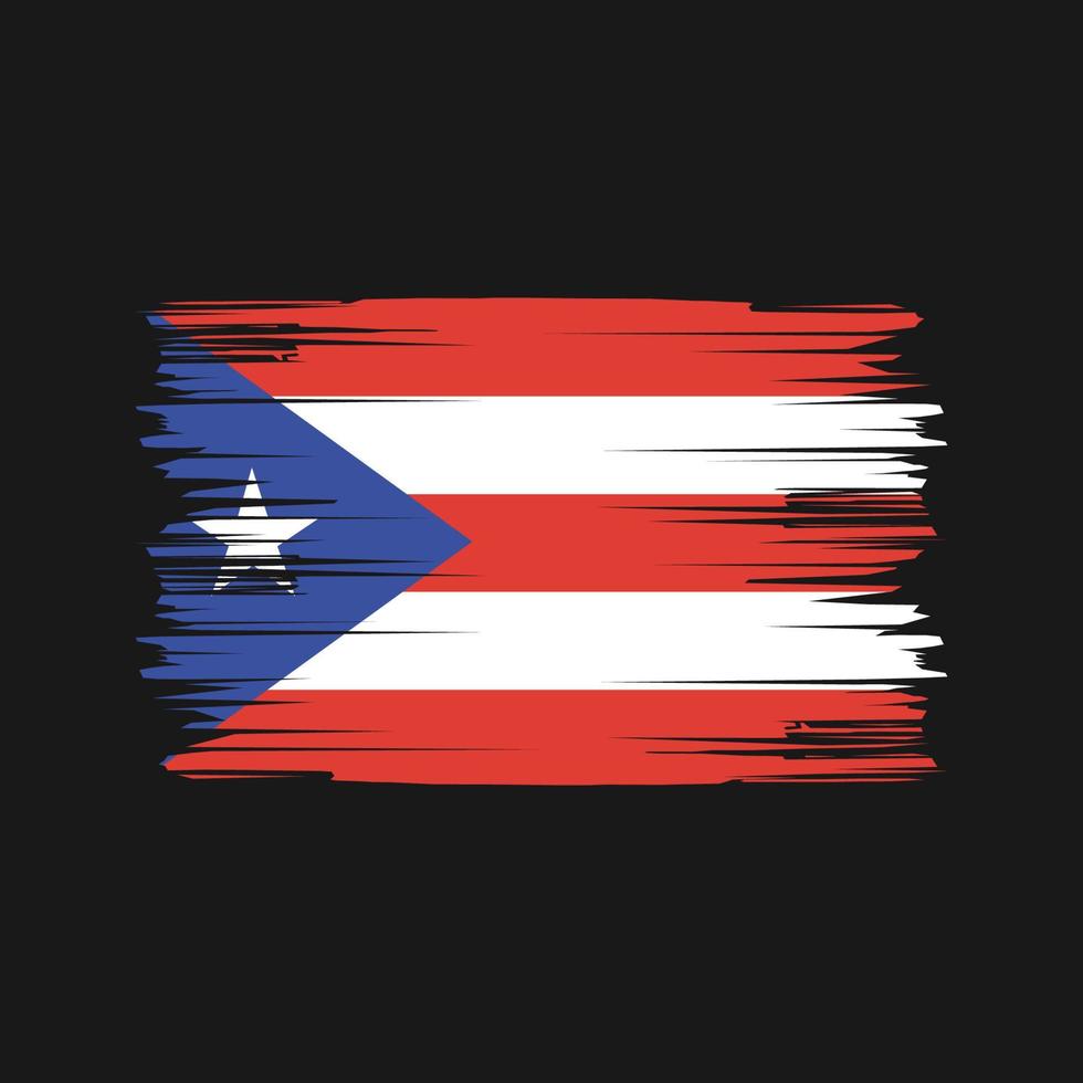 Puerto Rico vlag penseelstreken. nationale vlag vector