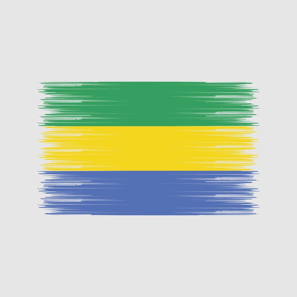 gabon vlag borstel. nationale vlag vector